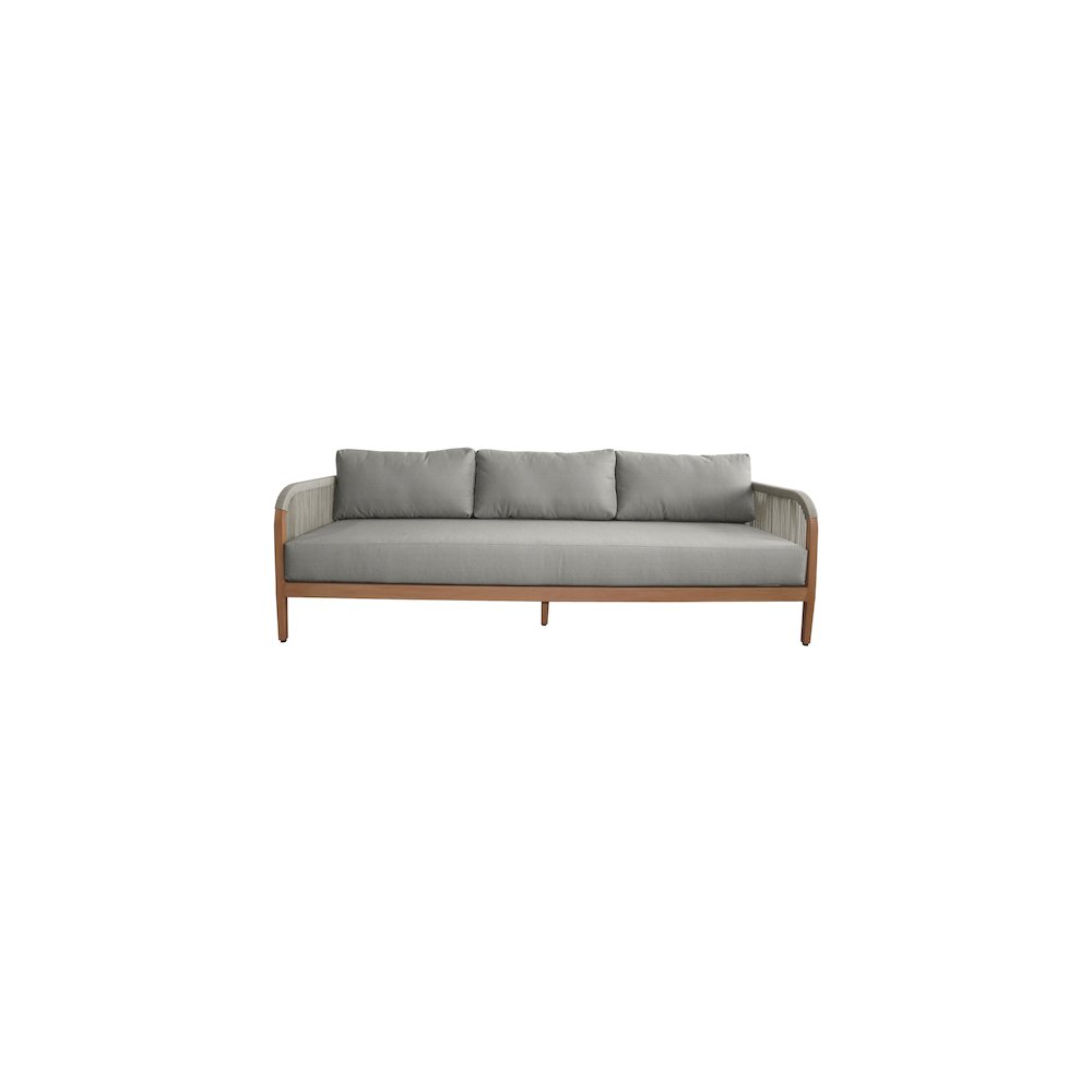 Maui Grey Water Resistant Fabric Outdoor Patio Sofa. Picture 2