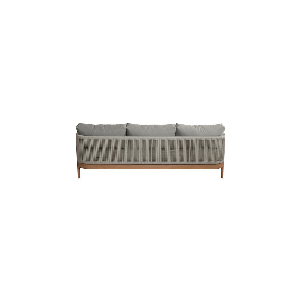 Maui Grey Water Resistant Fabric Outdoor Patio Sofa. Picture 3