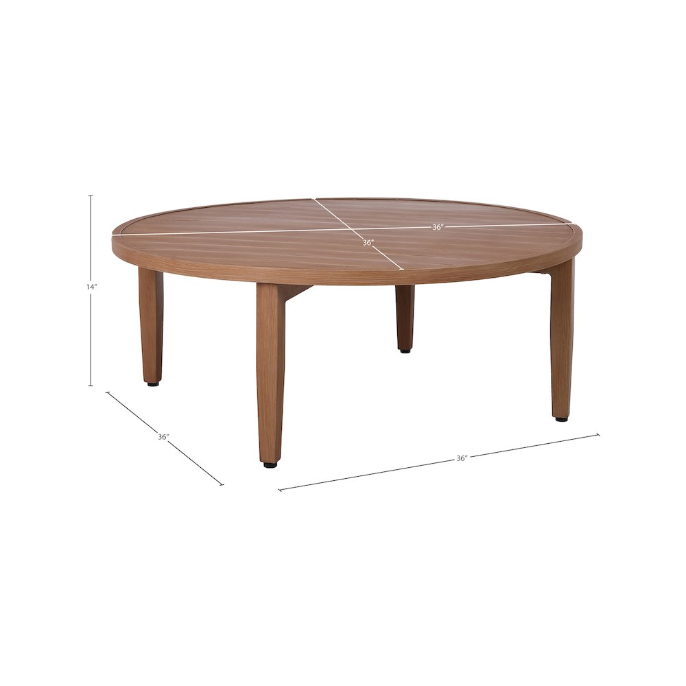 Maui Natural Outdoor Patio Coffee Table. Picture 5