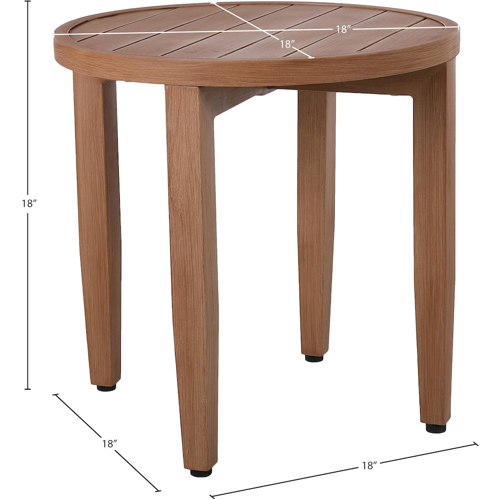 Maui Natural Outdoor Patio End Table. Picture 5