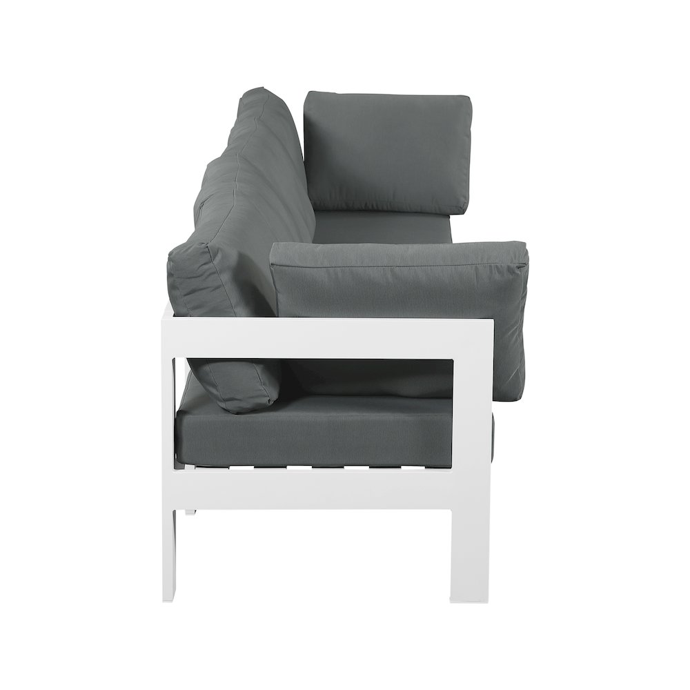 Nizuc Grey Water Resistant Fabric Outdoor Patio Modular Sofa. Picture 3