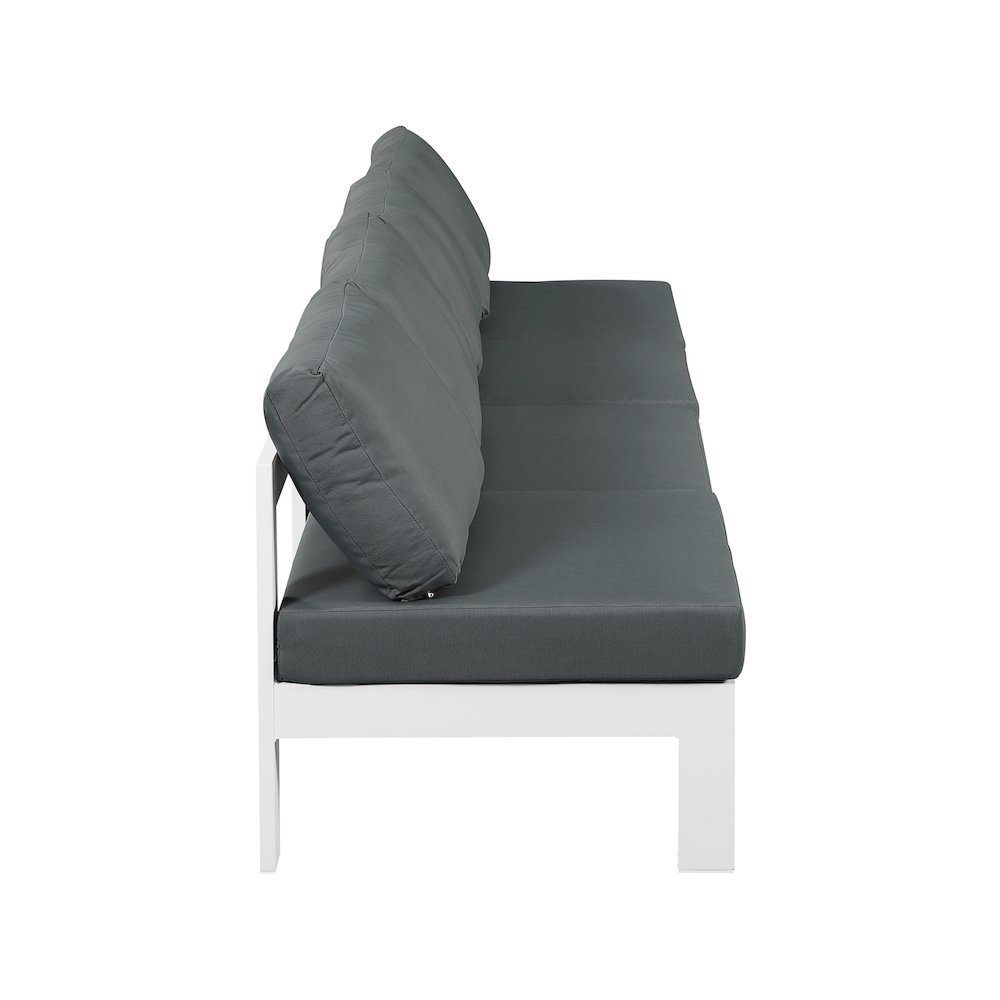 Nizuc Grey Water Resistant Fabric Outdoor Patio Modular Sofa. Picture 3