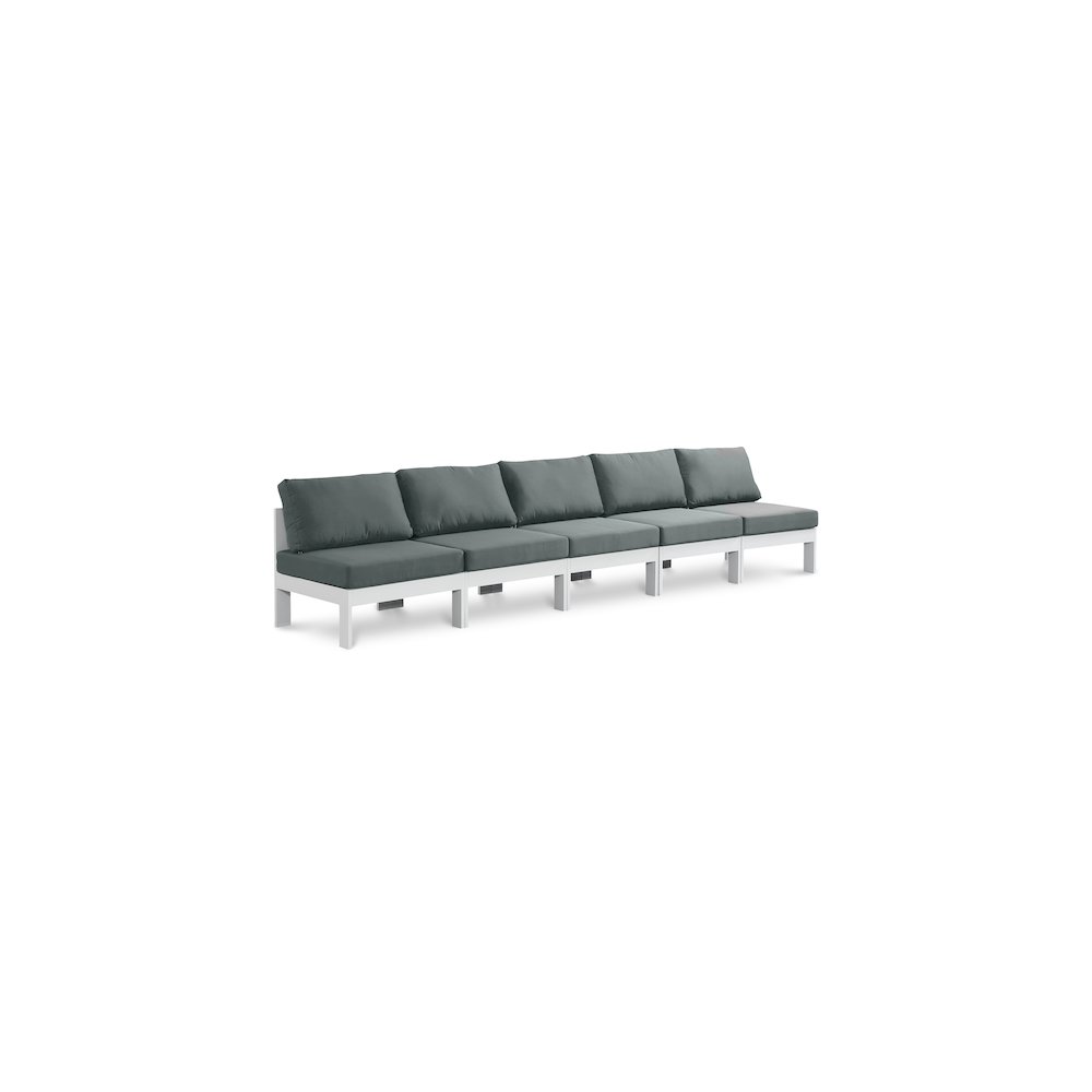 Nizuc Grey Water Resistant Fabric Outdoor Patio Modular Sofa. Picture 1