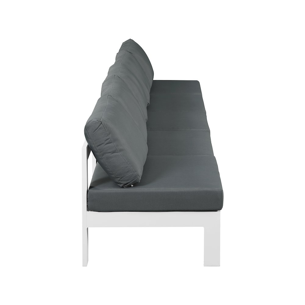 Nizuc Grey Water Resistant Fabric Outdoor Patio Modular Sofa. Picture 3