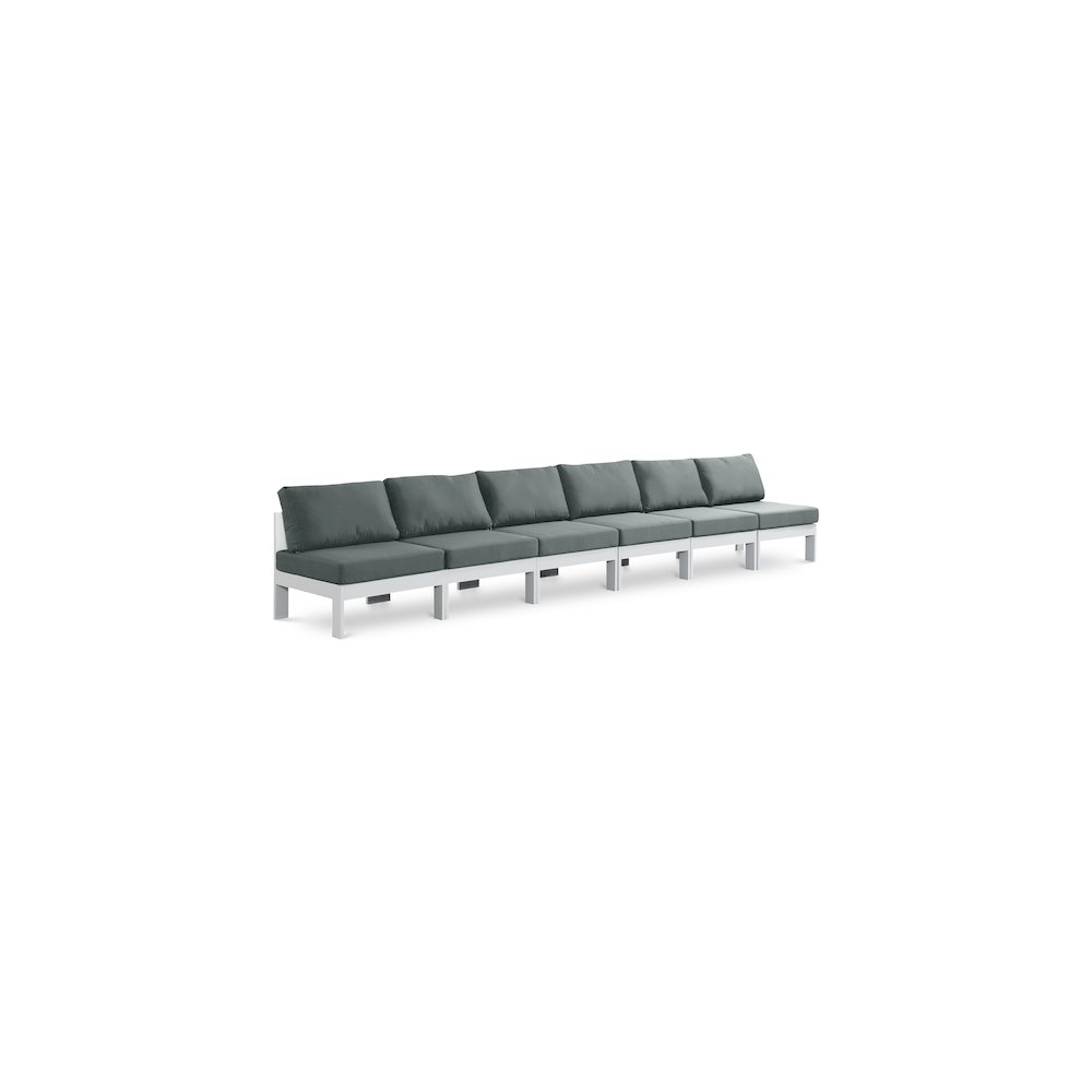 Nizuc Grey Water Resistant Fabric Outdoor Patio Modular Sofa. Picture 1