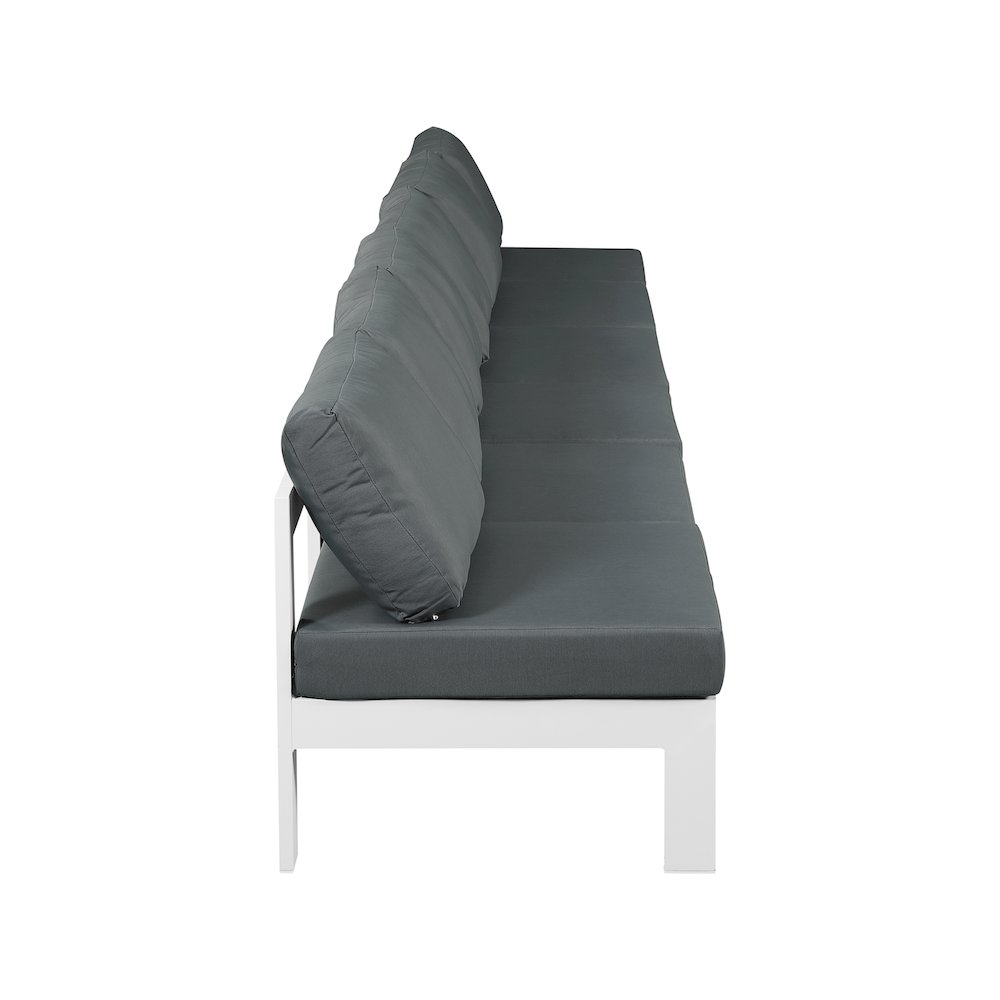 Nizuc Grey Water Resistant Fabric Outdoor Patio Modular Sofa. Picture 3
