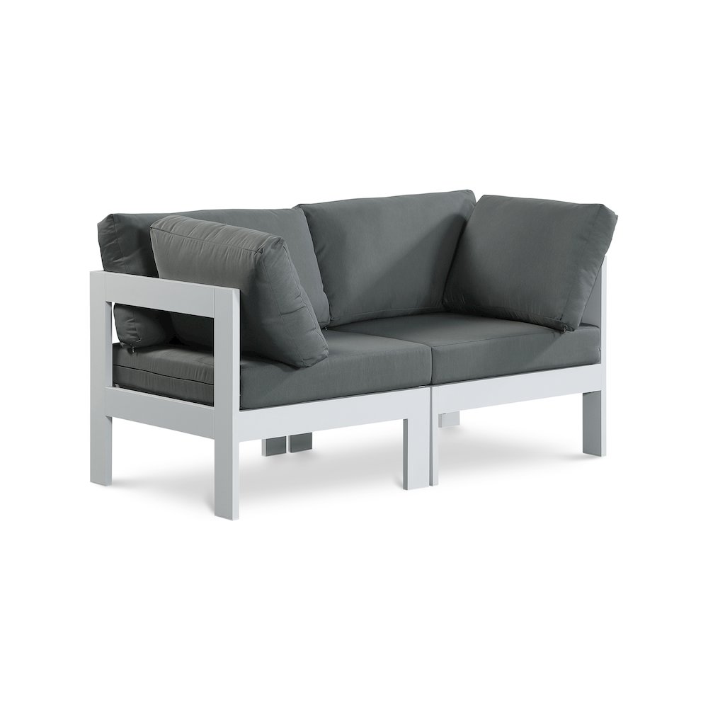 Nizuc Grey Water Resistant Fabric Outdoor Patio Modular Sofa. Picture 1