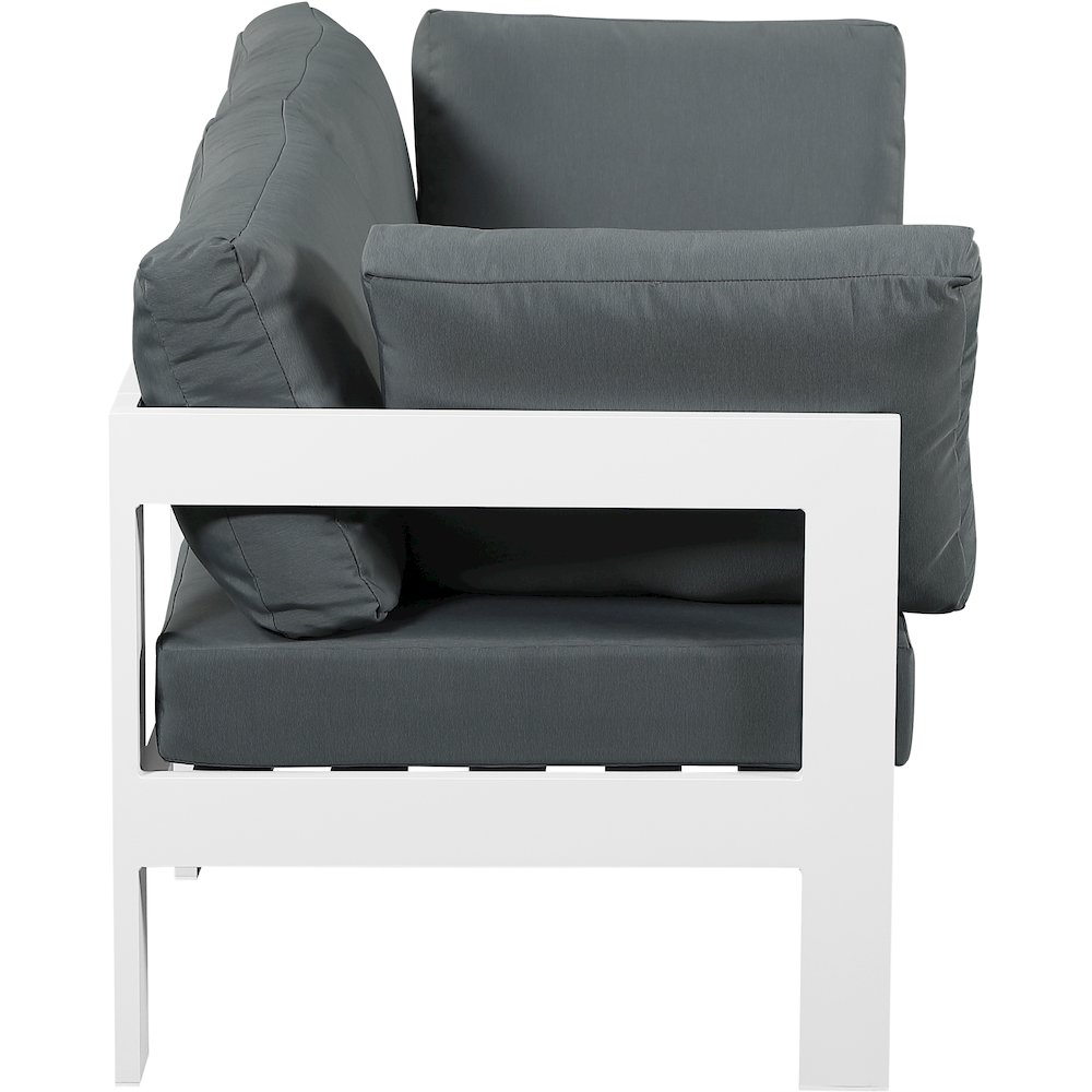 Nizuc Grey Water Resistant Fabric Outdoor Patio Modular Sofa. Picture 3