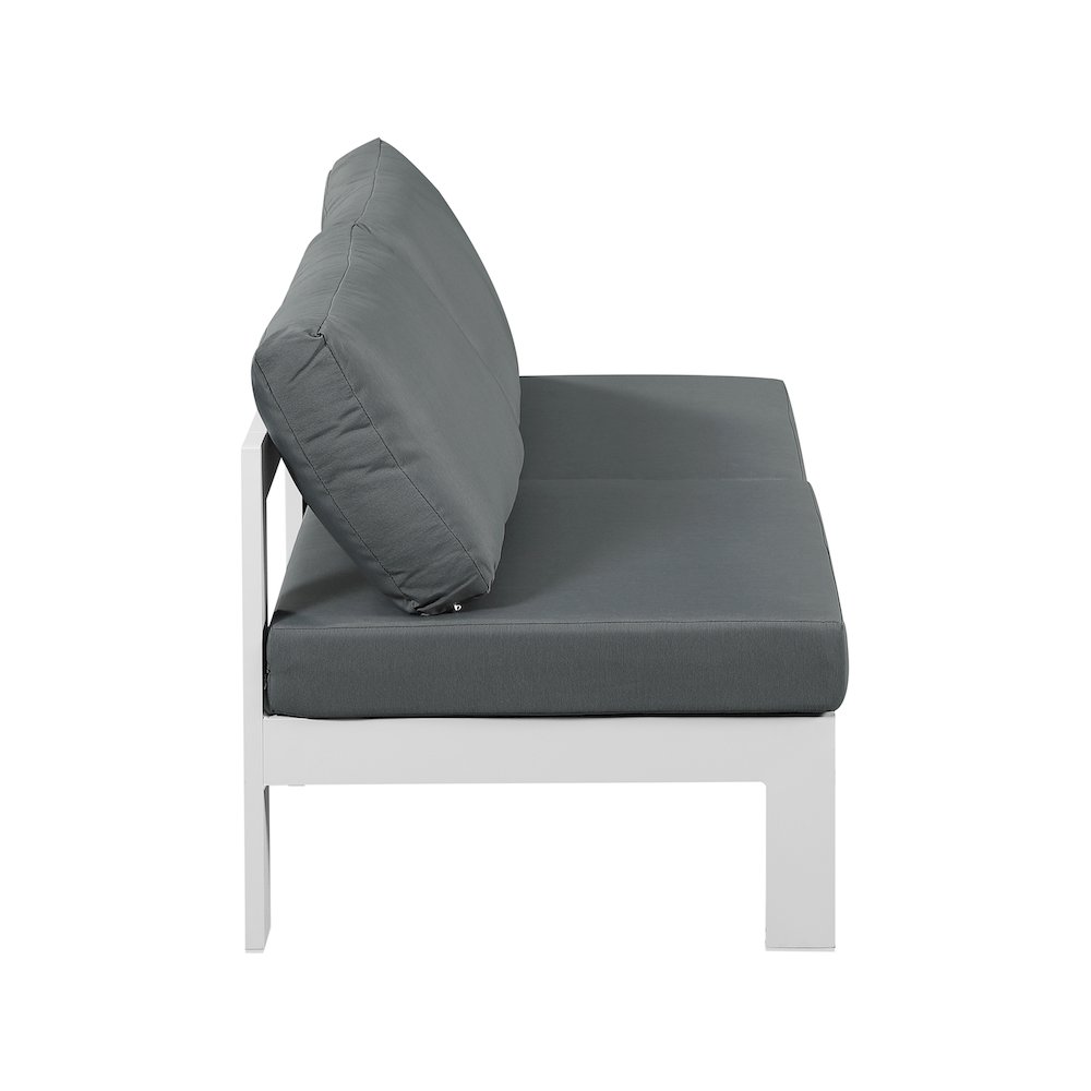 Nizuc Grey Water Resistant Fabric Outdoor Patio Modular Sofa. Picture 3