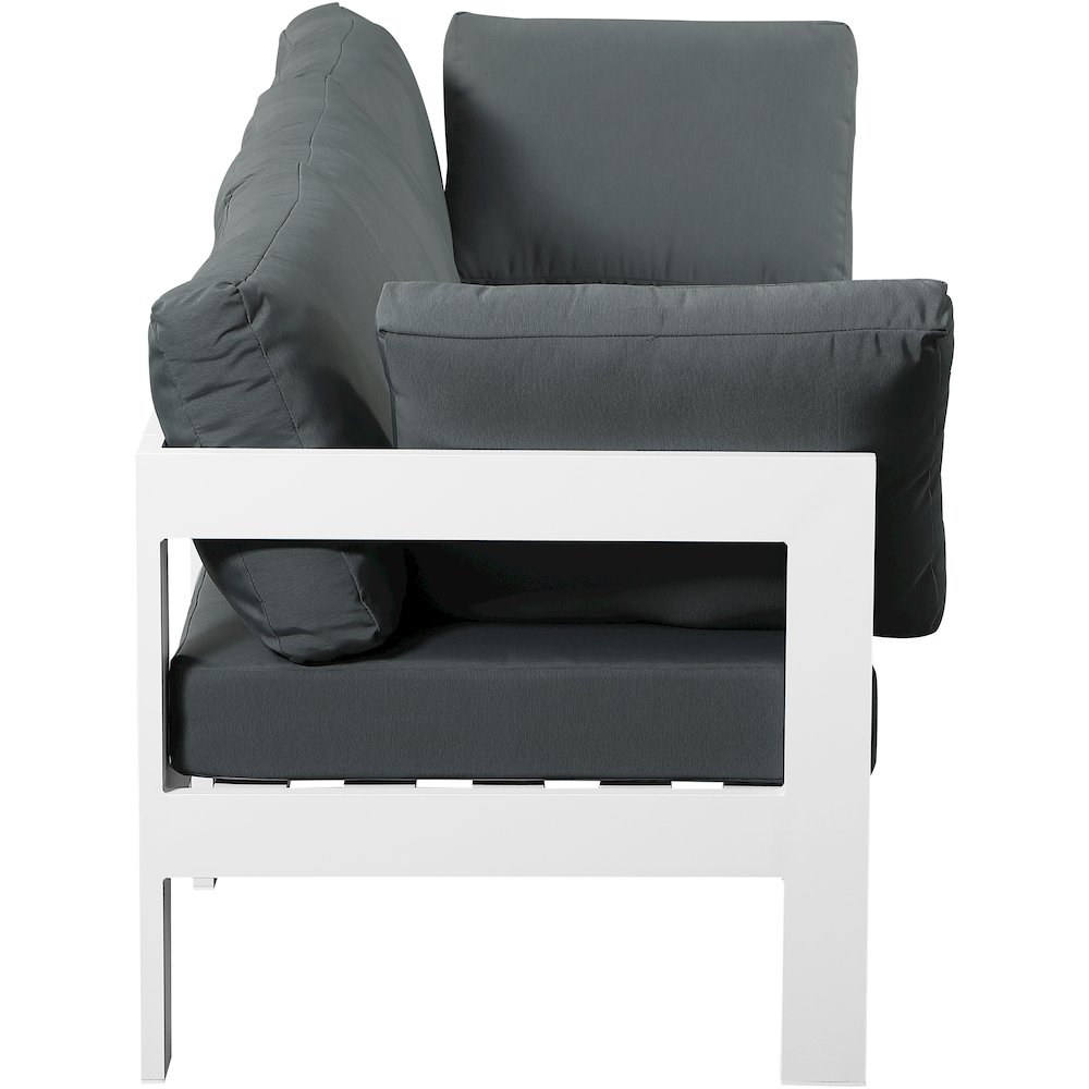 Nizuc Grey Water Resistant Fabric Outdoor Patio Modular Sofa. Picture 3