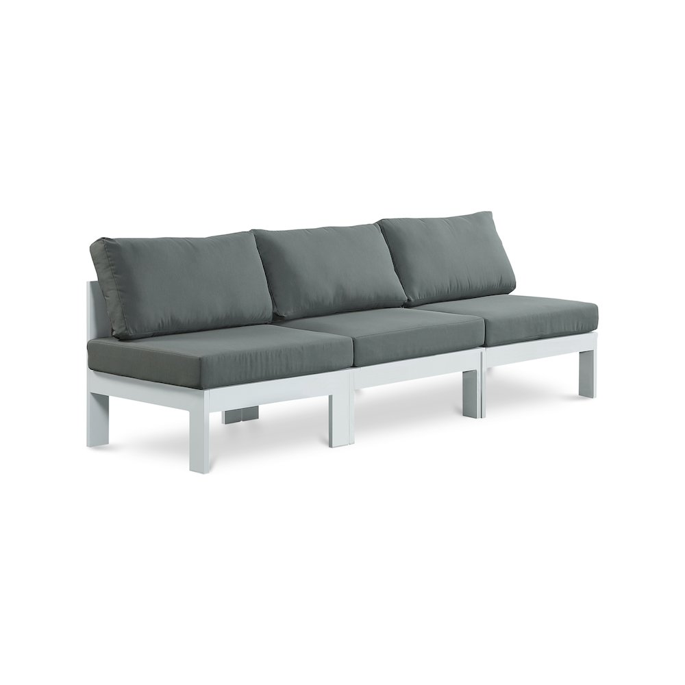 Nizuc Grey Water Resistant Fabric Outdoor Patio Modular Sofa. Picture 1