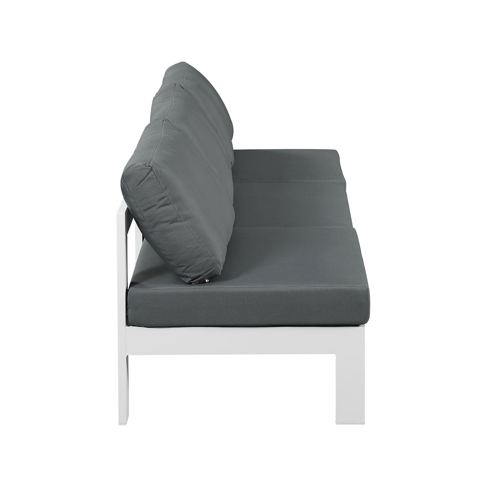 Nizuc Grey Water Resistant Fabric Outdoor Patio Modular Sofa. Picture 3