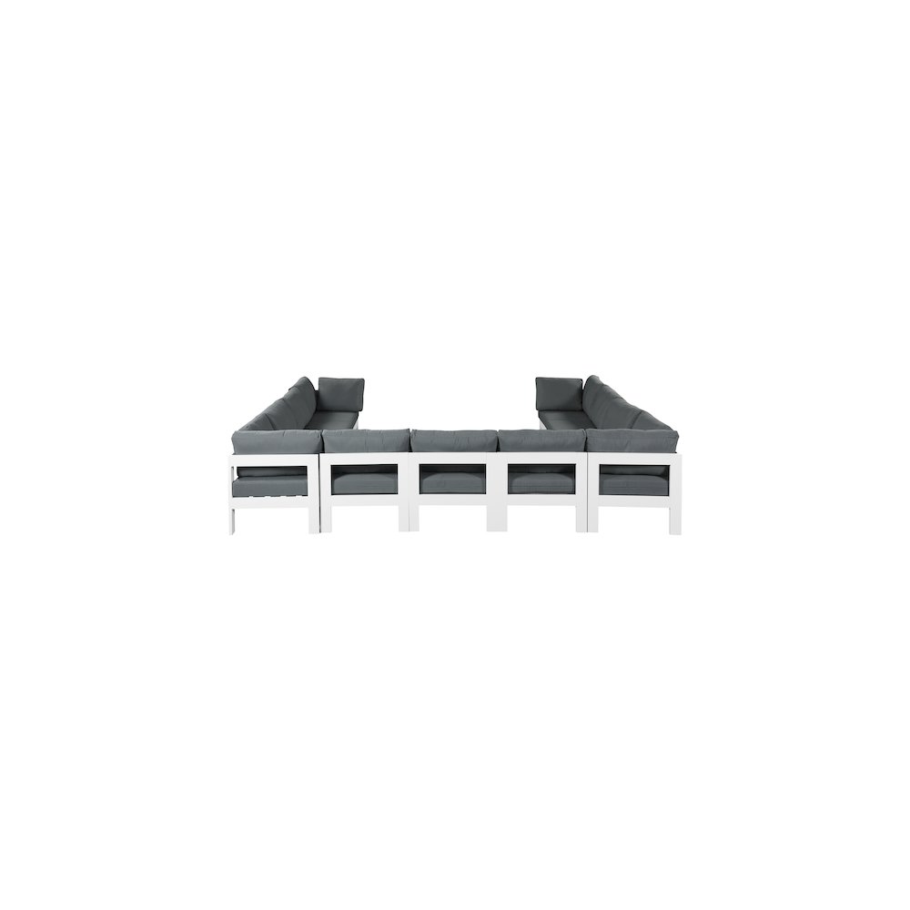 Nizuc Grey Water Resistant Fabric Outdoor Patio Modular Sectional. Picture 2