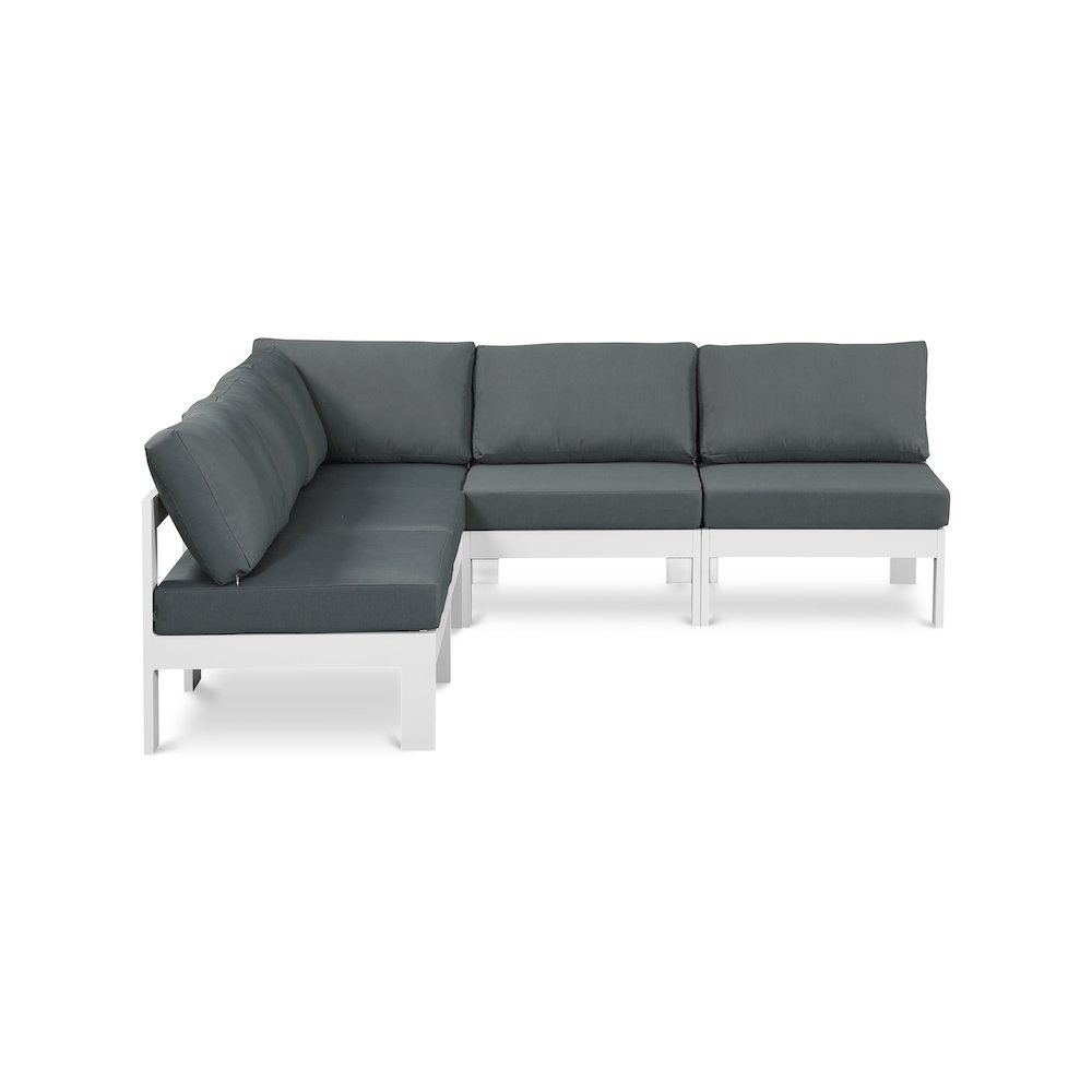 Nizuc Grey Water Resistant Fabric Outdoor Patio Modular Sectional. Picture 1