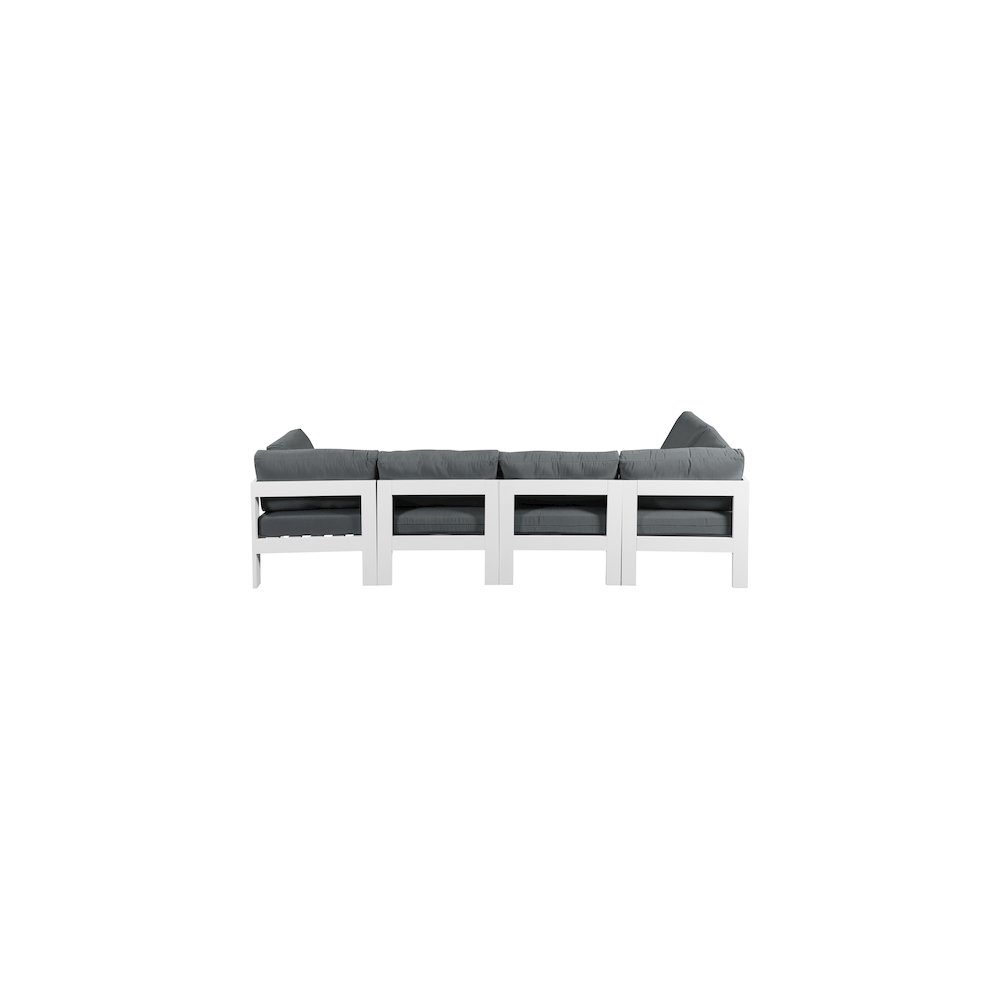 Nizuc Grey Water Resistant Fabric Outdoor Patio Modular Sectional. Picture 4