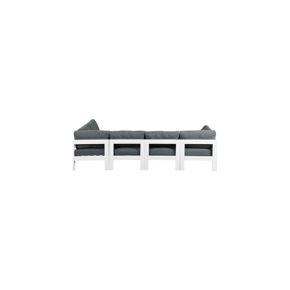 Nizuc Grey Water Resistant Fabric Outdoor Patio Modular Sectional. Picture 5