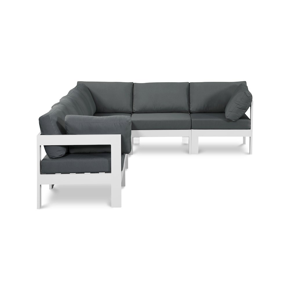 Nizuc Grey Water Resistant Fabric Outdoor Patio Modular Sectional. Picture 1