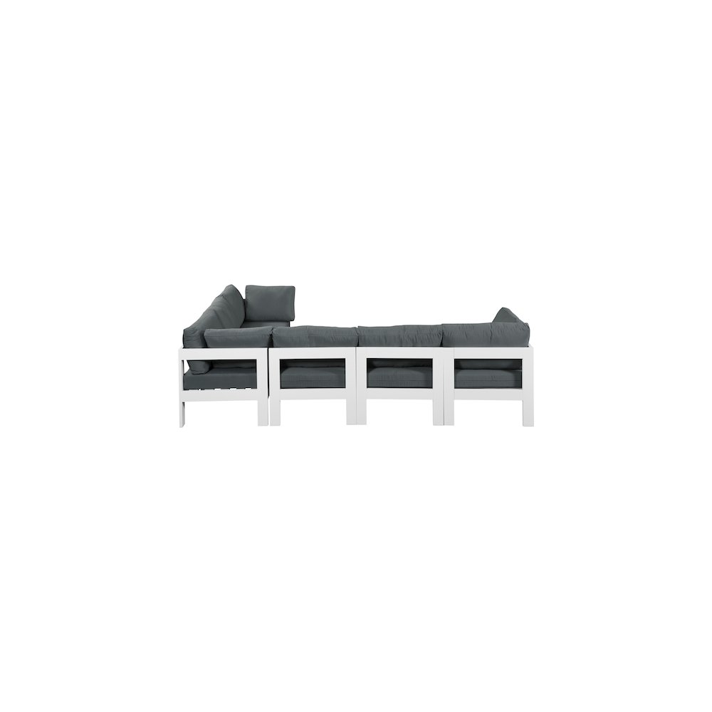 Nizuc Grey Water Resistant Fabric Outdoor Patio Modular Sectional. Picture 3