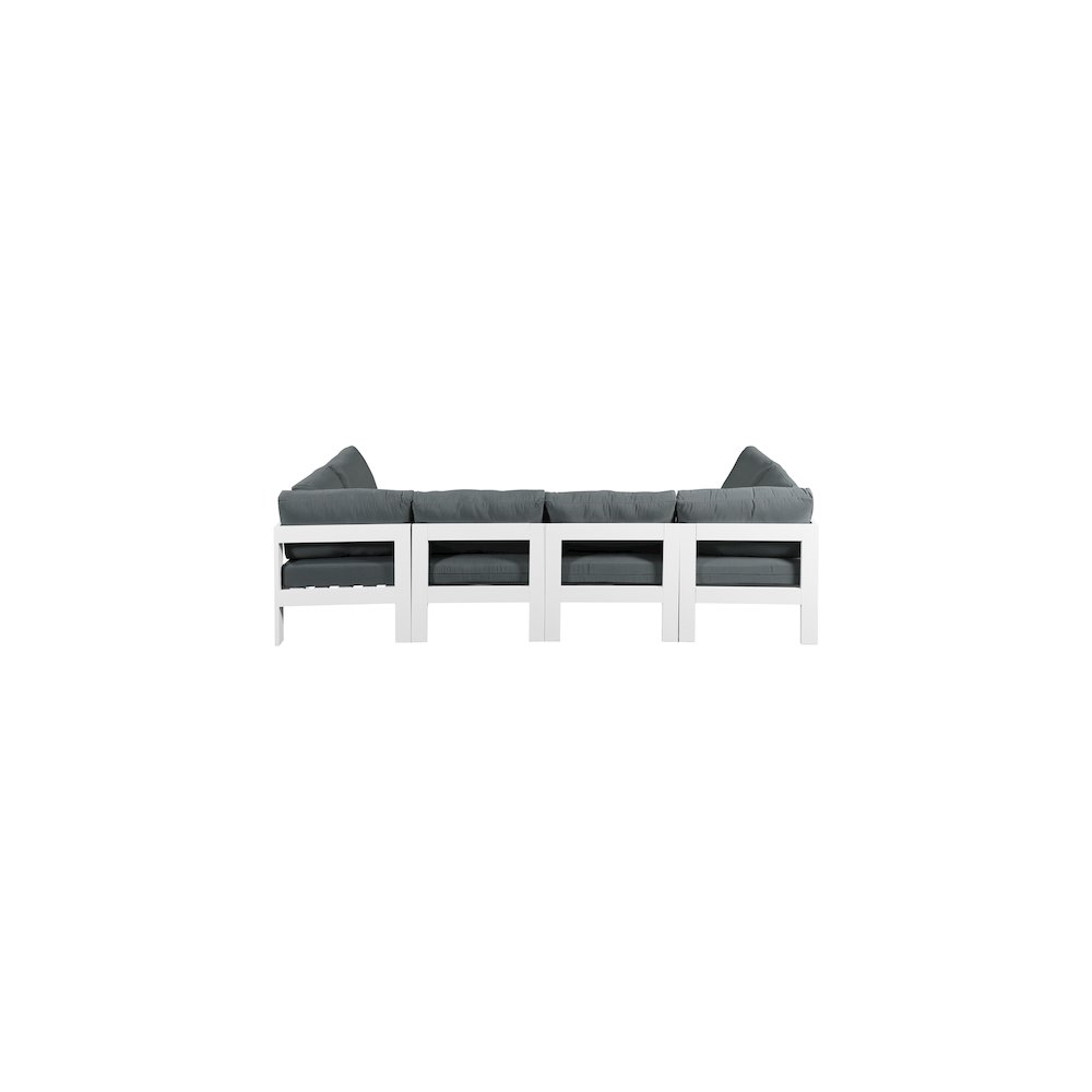 Nizuc Grey Water Resistant Fabric Outdoor Patio Modular Sectional. Picture 2