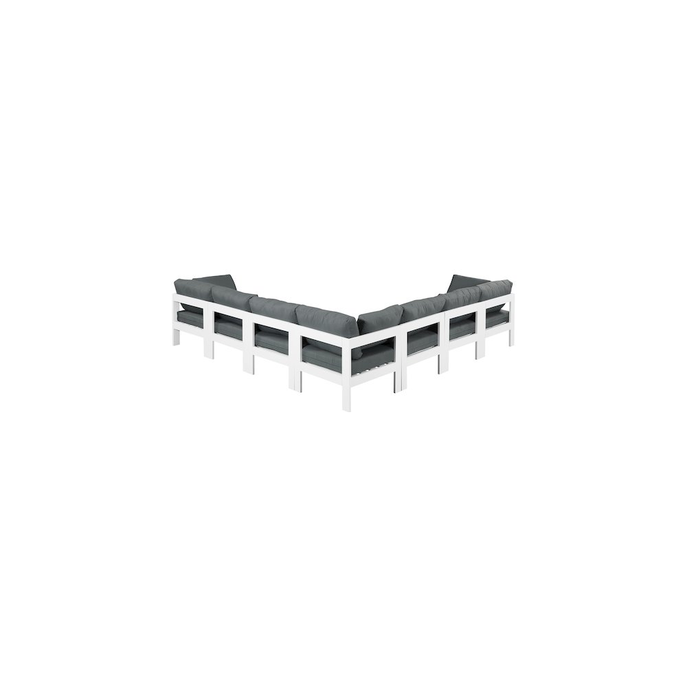 Nizuc Grey Water Resistant Fabric Outdoor Patio Modular Sectional. Picture 2