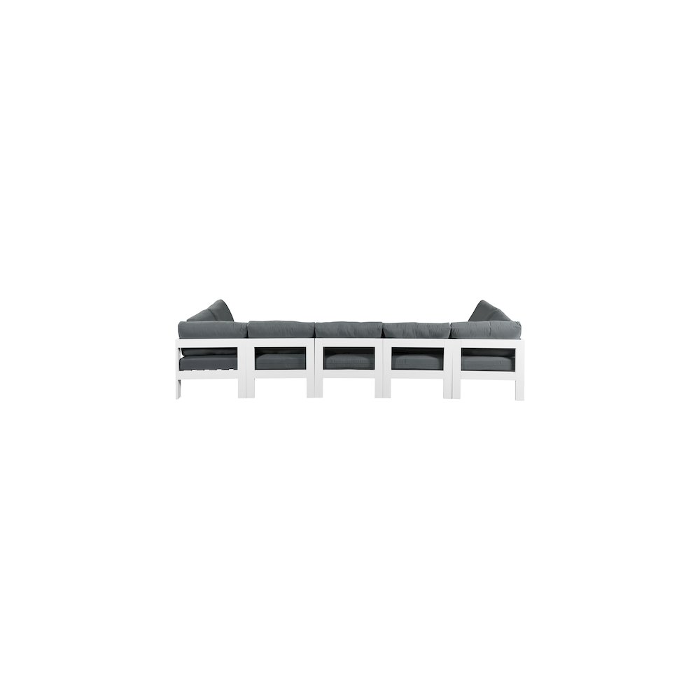 Nizuc Grey Water Resistant Fabric Outdoor Patio Modular Sectional. Picture 2