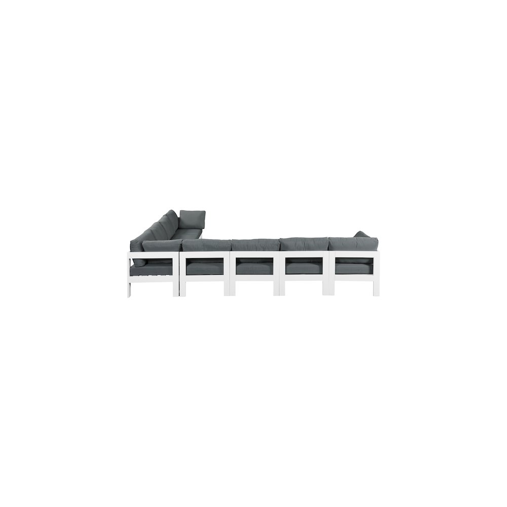 Nizuc Grey Water Resistant Fabric Outdoor Patio Modular Sectional. Picture 3