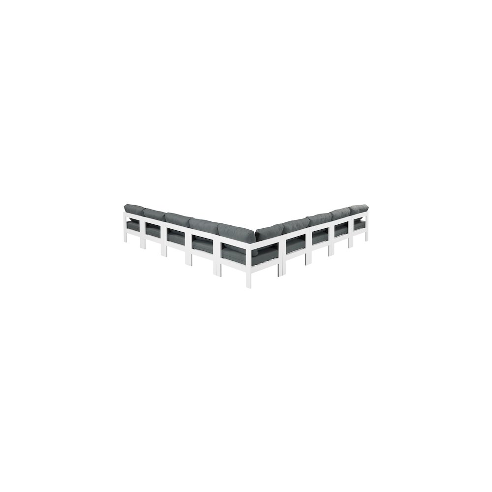 Nizuc Grey Water Resistant Fabric Outdoor Patio Modular Sectional. Picture 2