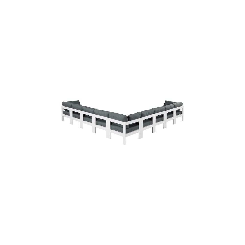 Nizuc Grey Water Resistant Fabric Outdoor Patio Modular Sectional. Picture 2