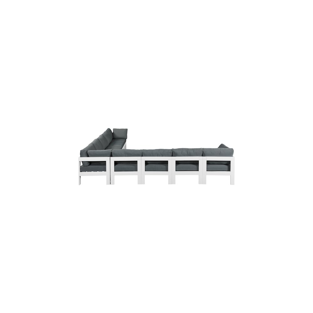 Nizuc Grey Water Resistant Fabric Outdoor Patio Modular Sectional. Picture 3
