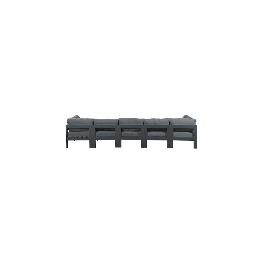 Nizuc Grey Water Resistant Fabric Outdoor Patio Modular Sofa. Picture 2