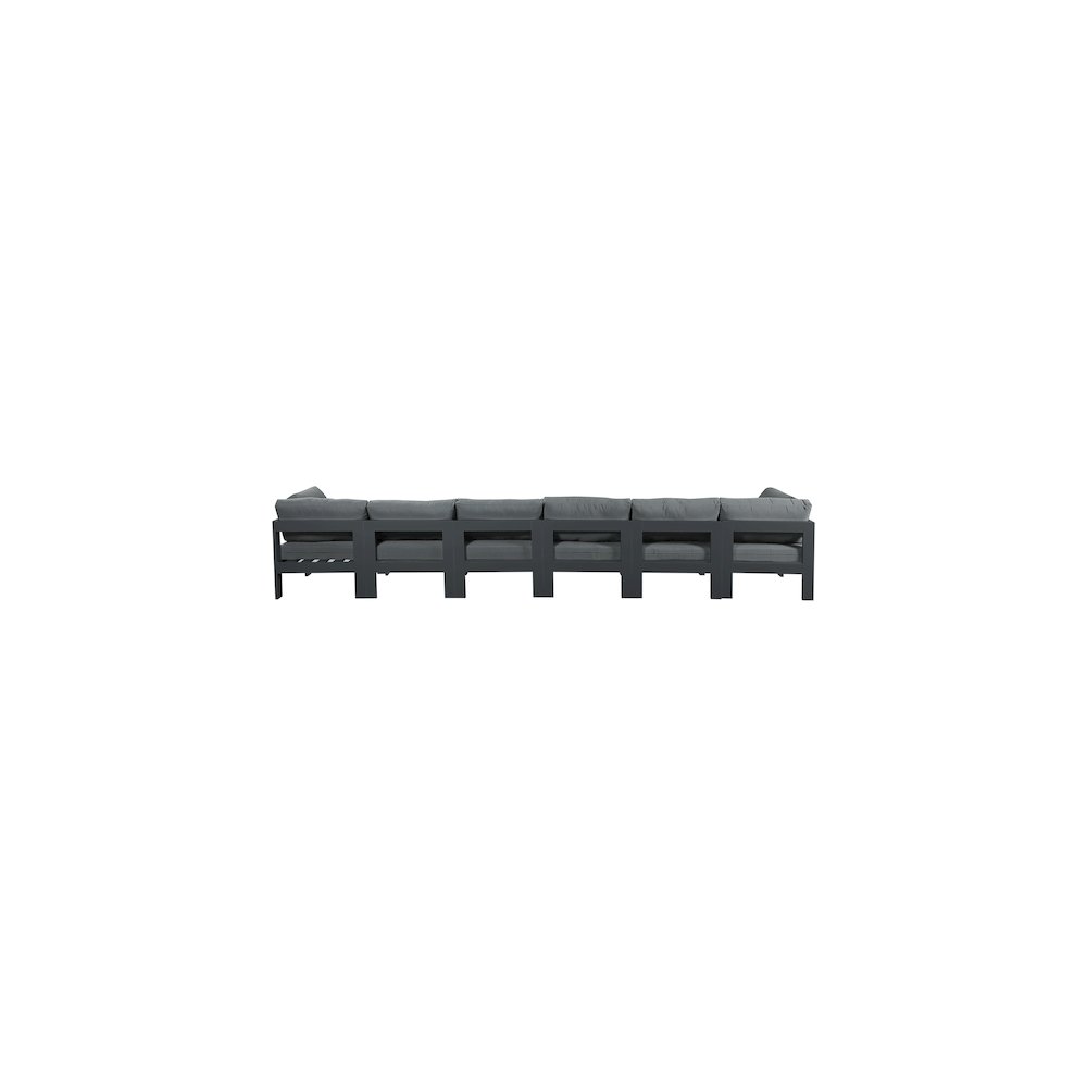 Nizuc Grey Water Resistant Fabric Outdoor Patio Modular Sofa. Picture 2