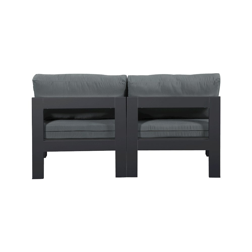 Nizuc Grey Water Resistant Fabric Outdoor Patio Modular Sofa. Picture 2