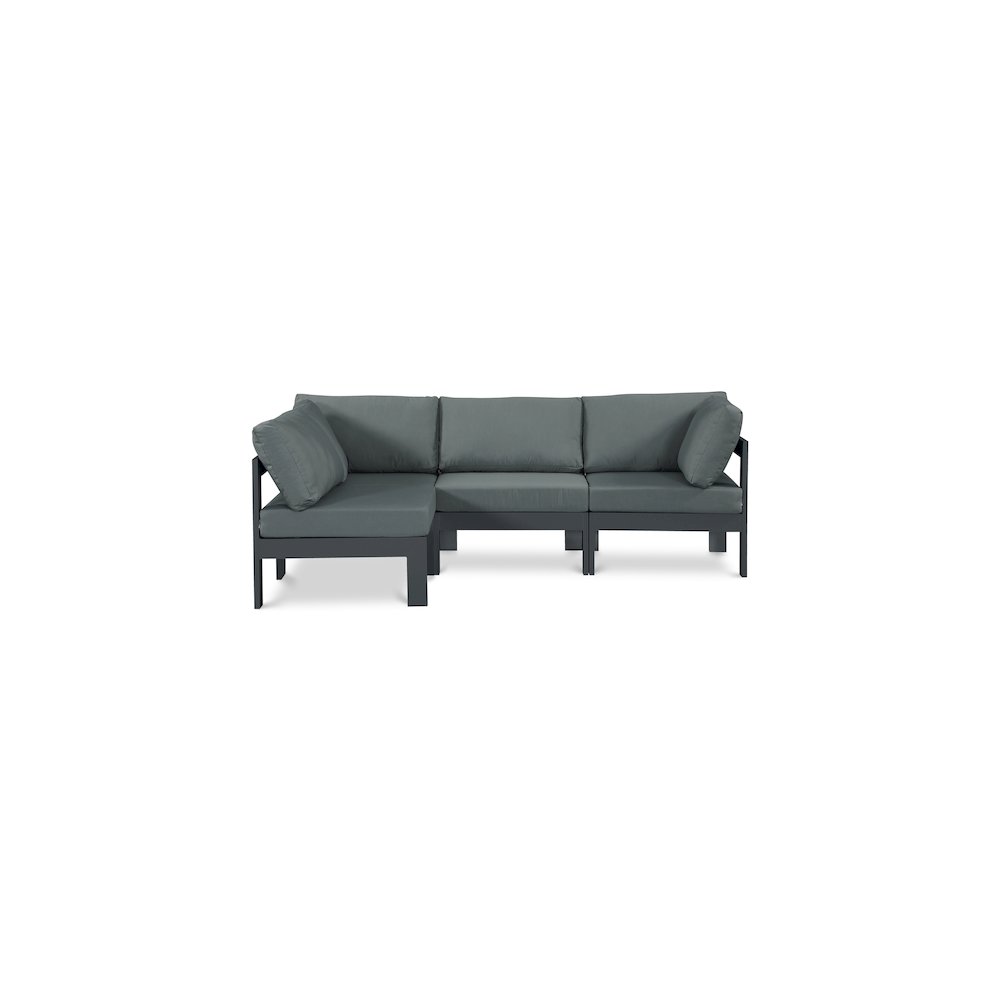 Nizuc Grey Water Resistant Fabric Outdoor Patio Modular Sectional. Picture 1