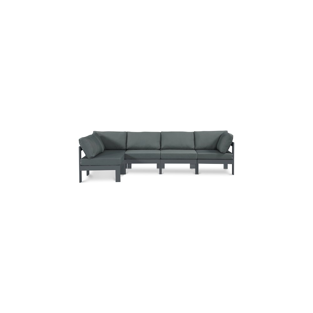 Nizuc Grey Water Resistant Fabric Outdoor Patio Modular Sectional. Picture 1