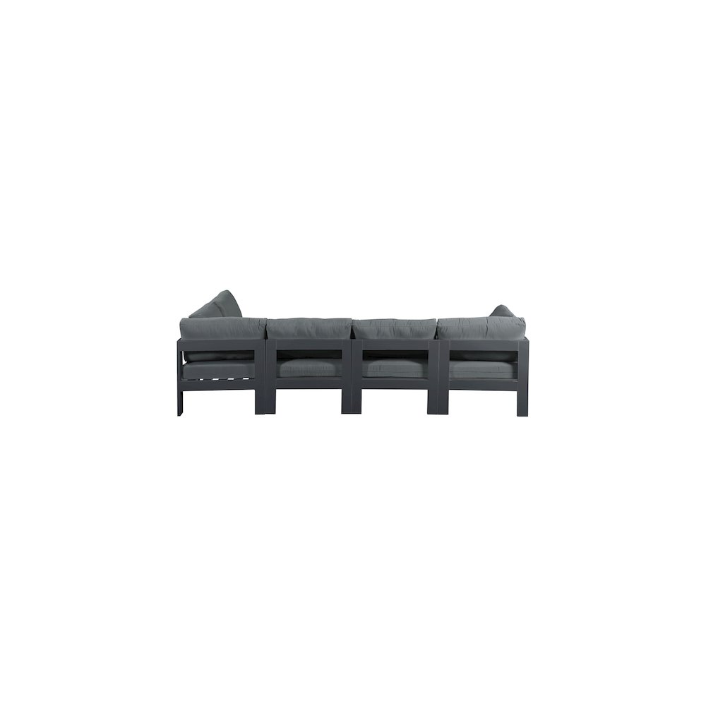 Nizuc Grey Water Resistant Fabric Outdoor Patio Modular Sectional. Picture 5