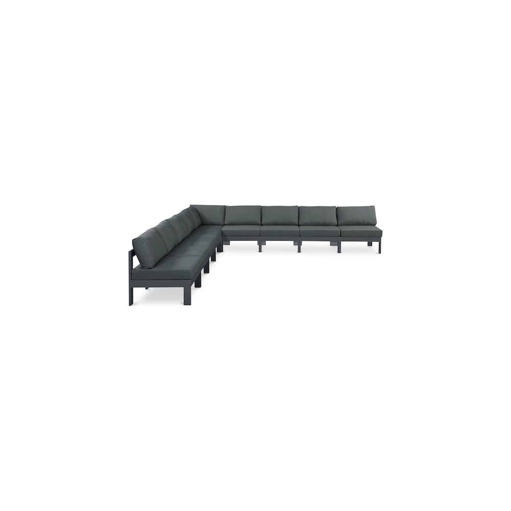 Nizuc Grey Water Resistant Fabric Outdoor Patio Modular Sectional. Picture 1