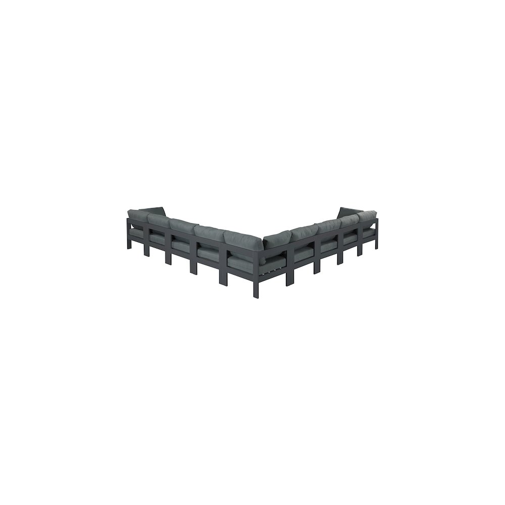 Nizuc Grey Water Resistant Fabric Outdoor Patio Modular Sectional. Picture 2