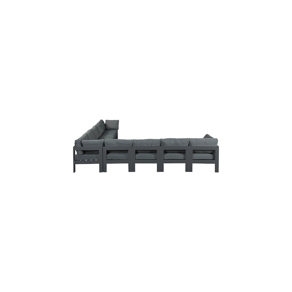 Nizuc Grey Water Resistant Fabric Outdoor Patio Modular Sectional. Picture 3