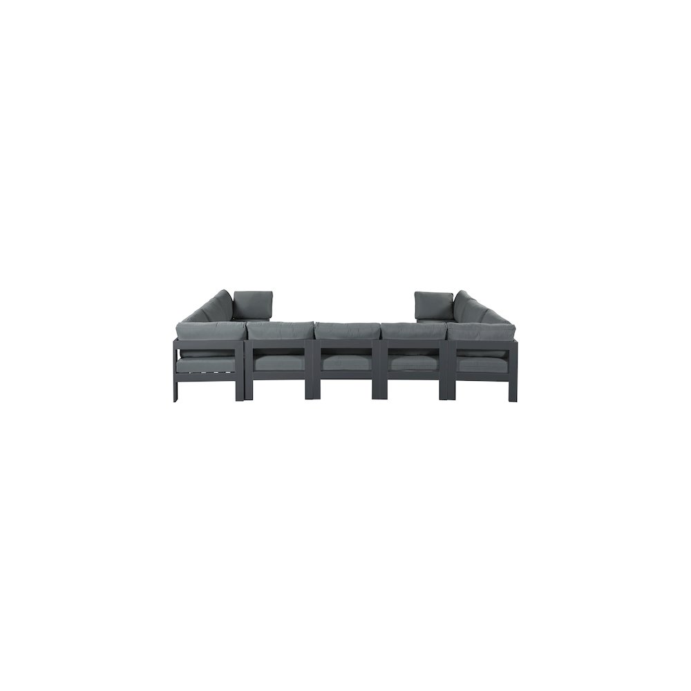 Nizuc Grey Water Resistant Fabric Outdoor Patio Modular Sectional. Picture 2