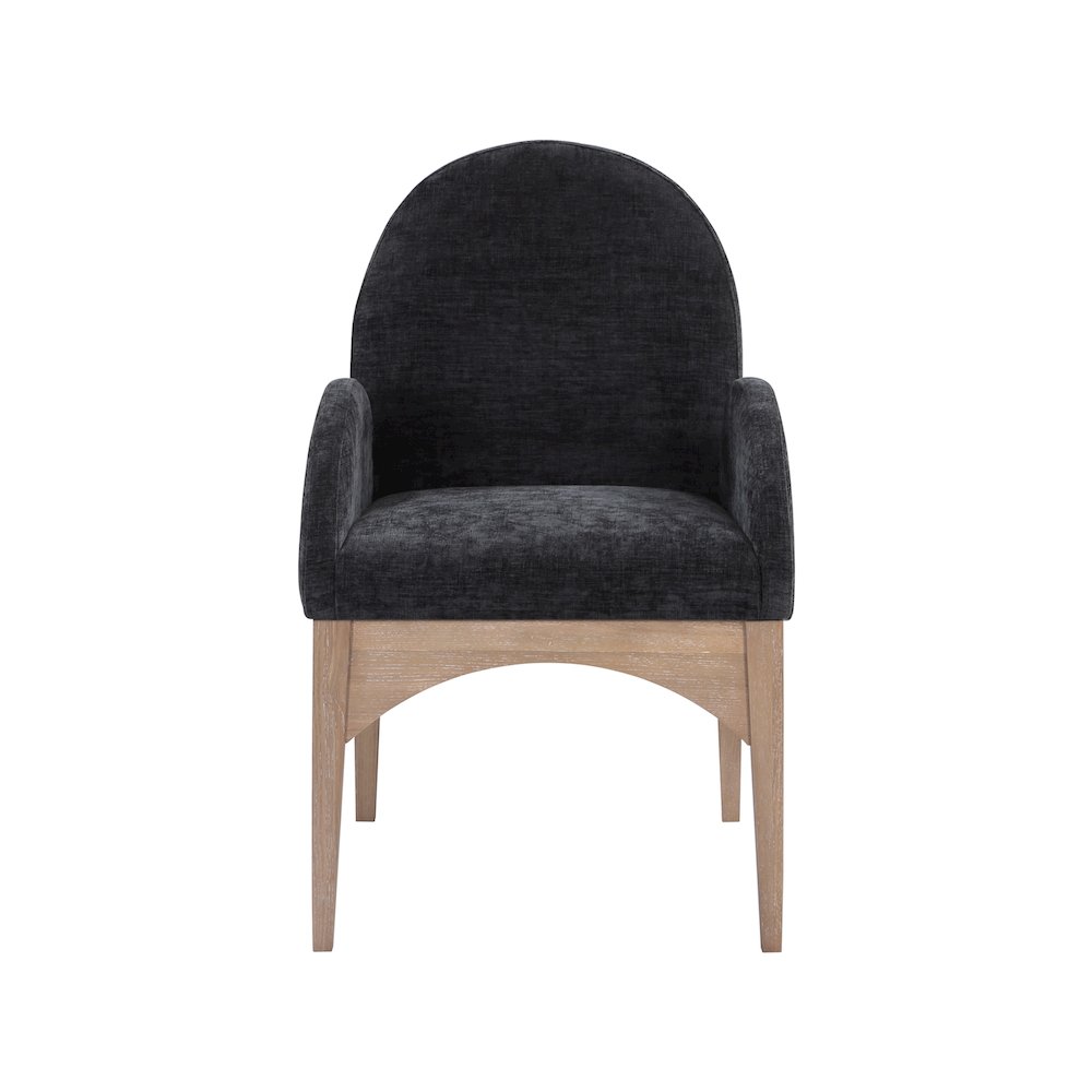 Waldorf Black Chenille Fabric Dining Chair. Picture 2