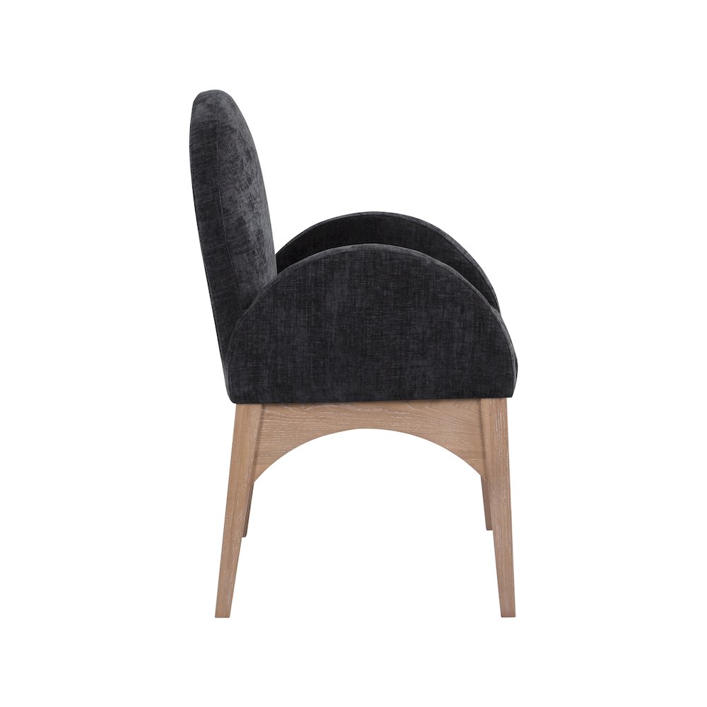 Waldorf Black Chenille Fabric Dining Chair. Picture 3