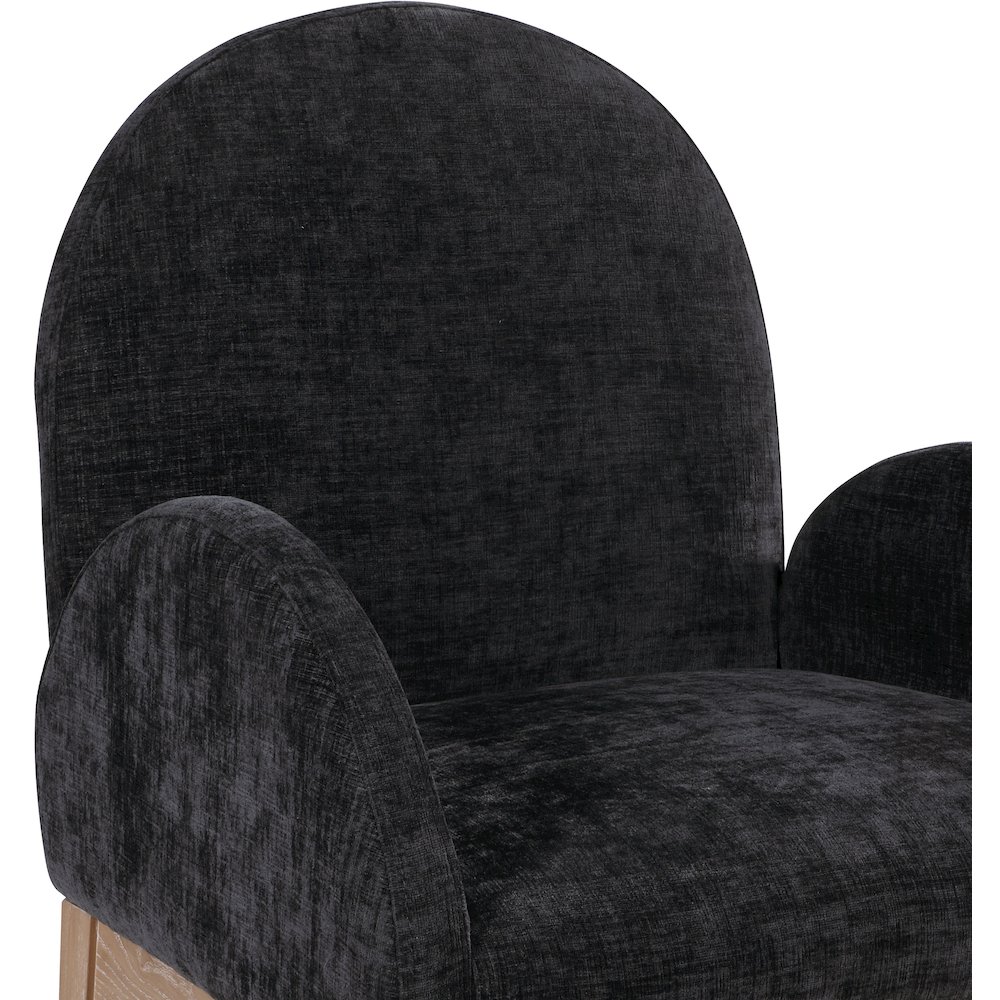 Waldorf Black Chenille Fabric Dining Chair. Picture 4