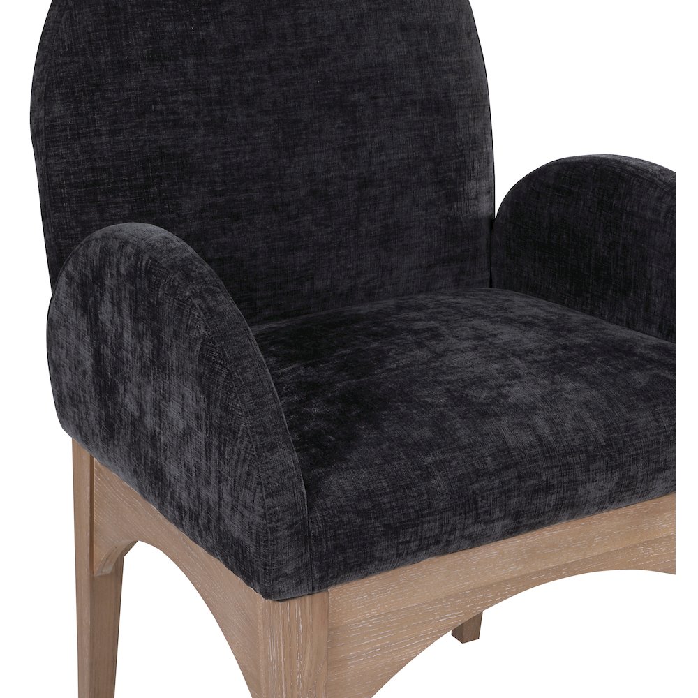 Waldorf Black Chenille Fabric Dining Chair. Picture 5