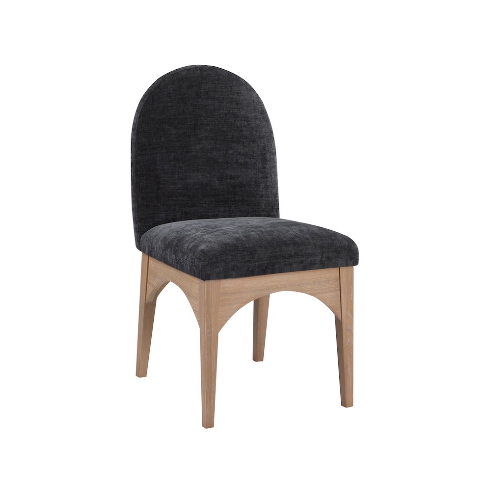 Waldorf Black Chenille Fabric Dining Chair. Picture 1