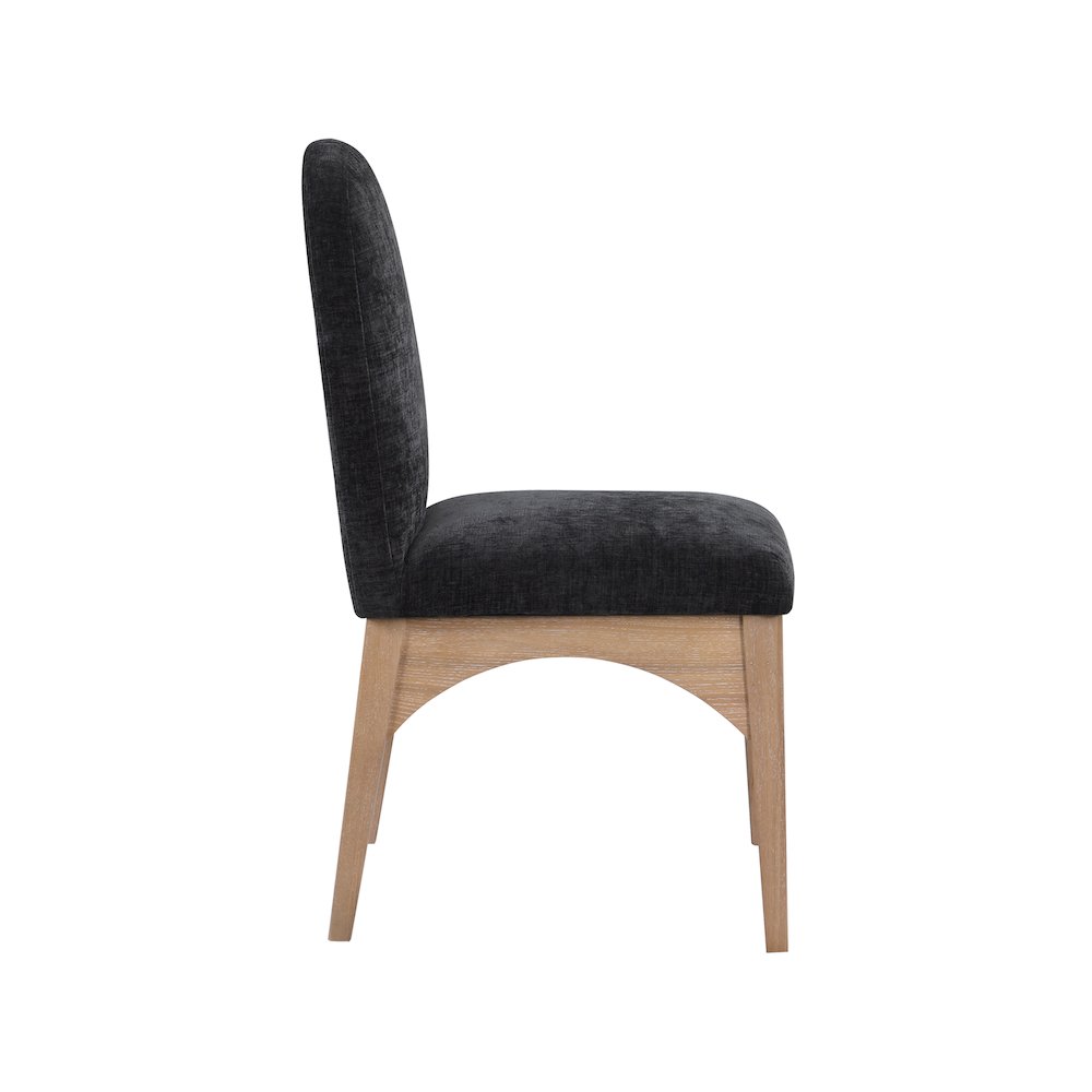 Waldorf Black Chenille Fabric Dining Chair. Picture 3