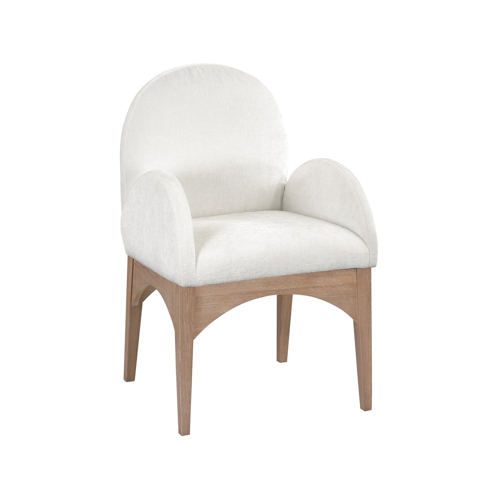 Waldorf Cream Chenille Fabric Dining Chair. Picture 1
