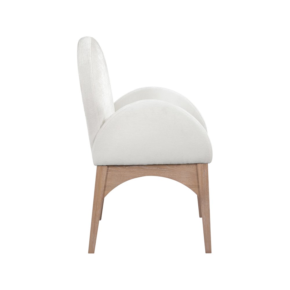 Waldorf Cream Chenille Fabric Dining Chair. Picture 3