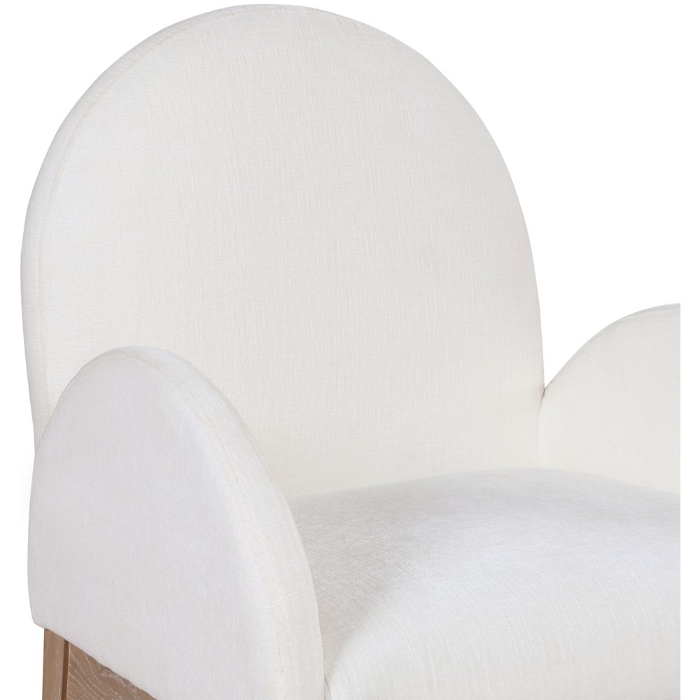 Waldorf Cream Chenille Fabric Dining Chair. Picture 4
