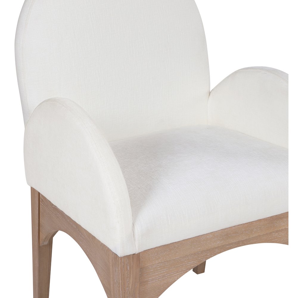 Waldorf Cream Chenille Fabric Dining Chair. Picture 5