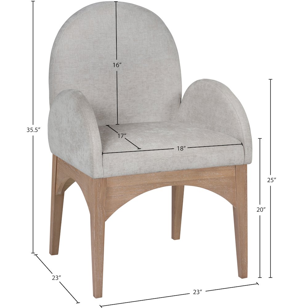 Waldorf Grey Chenille Fabric Dining Chair. Picture 7